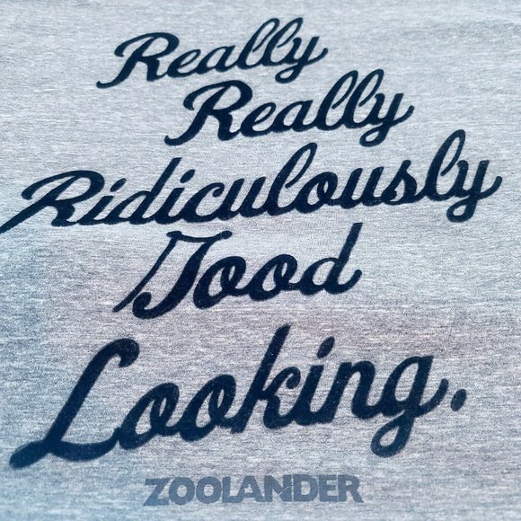 Men's Small Zoolander Gray T-Shirt - Picture 6 of 6